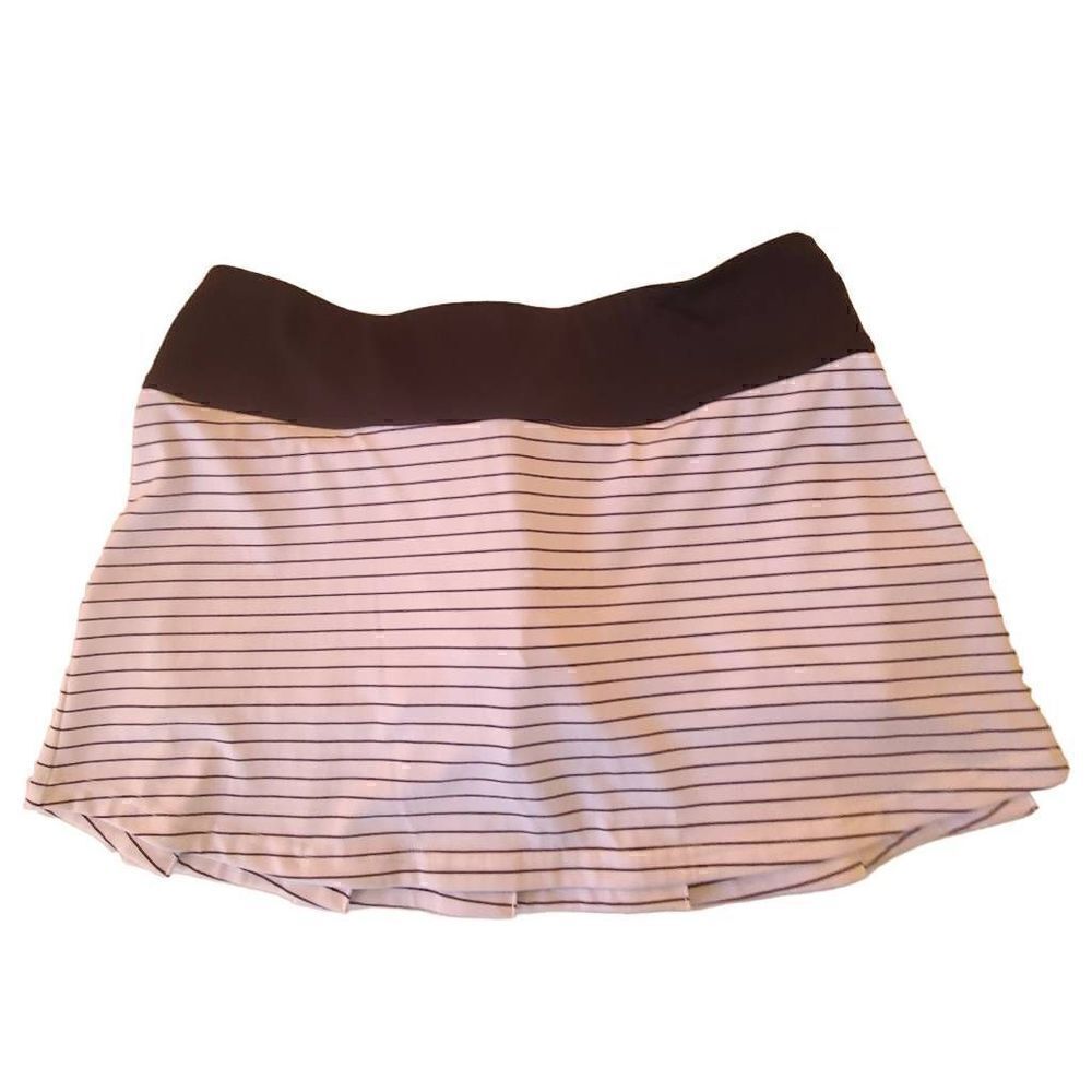 Bolle Womens Black White Stripe Tennis Skort Large